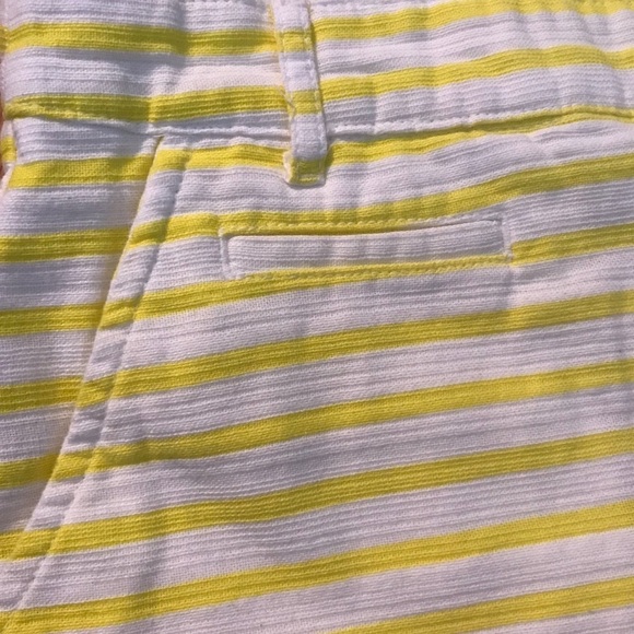 Gap White Neon Yellow Stripes Shorts - Picture 6 of 7